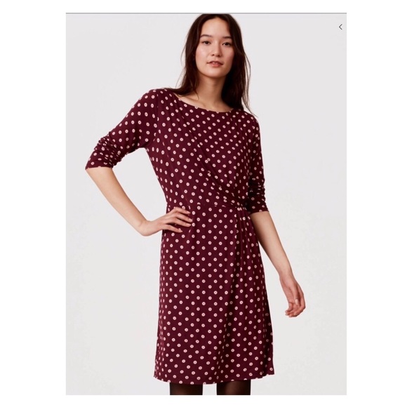 LOFT Dresses & Skirts - LOFT XXSP DOT LONG SLEEVE DRESS NWT
